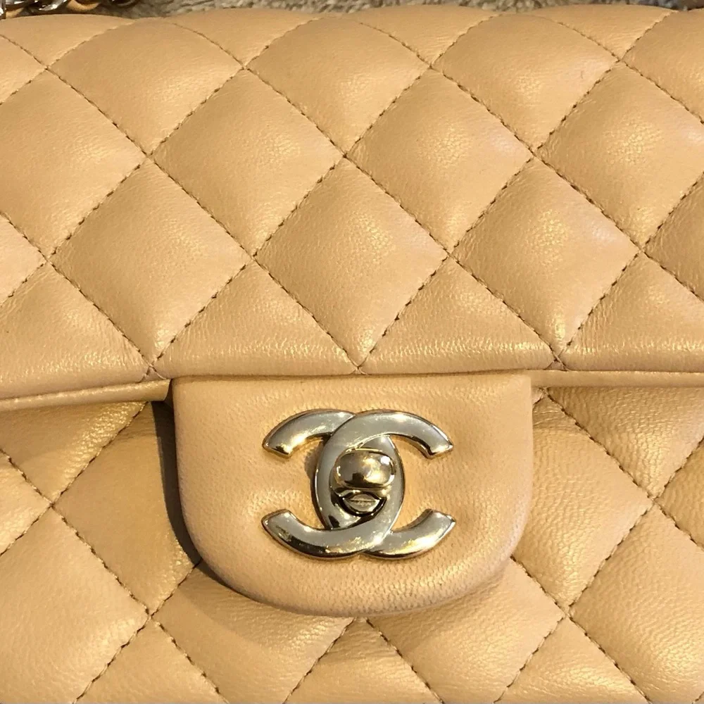 Chanel Tan Quilted Leather Mini Shoulder Bag - Picture 4 of 16